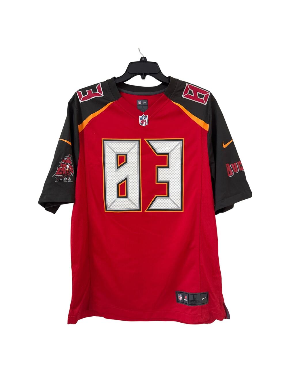 NFL Nike on Field Large Tampa Bay Buccaneers Jackson Number 83 Bucs Jersey
